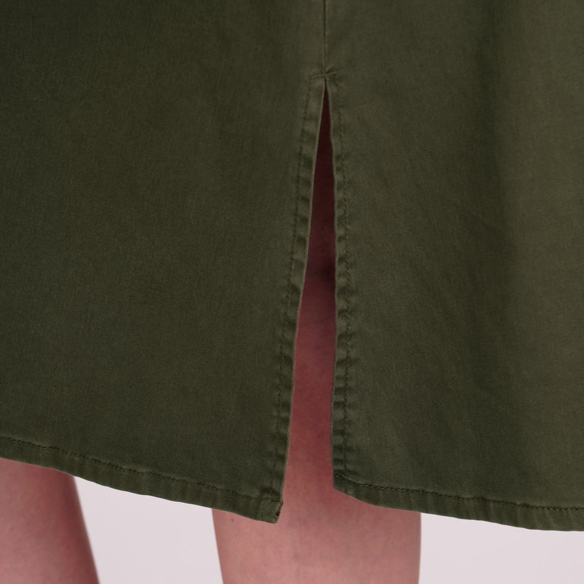 Gina Collection Damen Rock mit Tunnelzug dunkelgrün