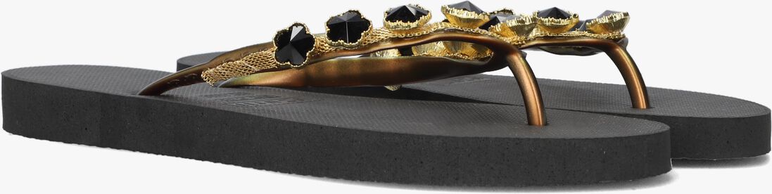 UZURII zwarte uzurii teenslippers black flower