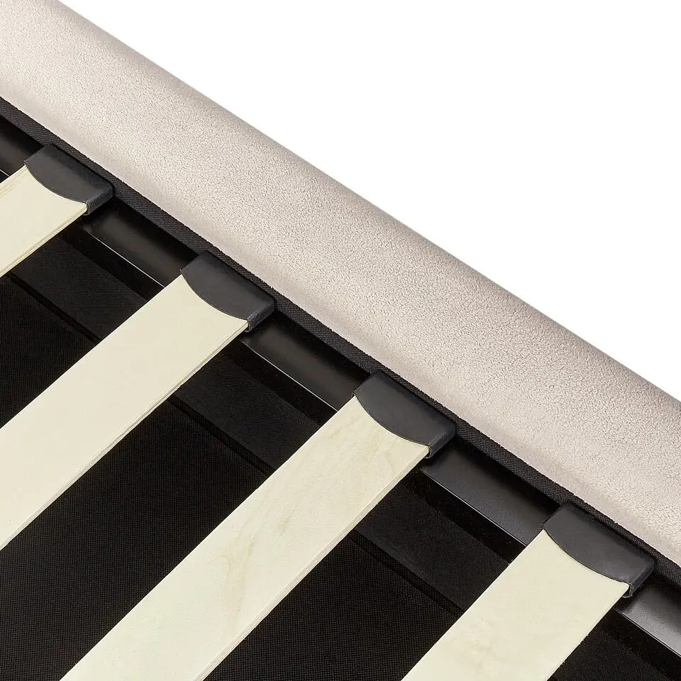 BAJONNA - Bed met opbergruimte - Lichtbeige - 180 x 200 cm - Polyester