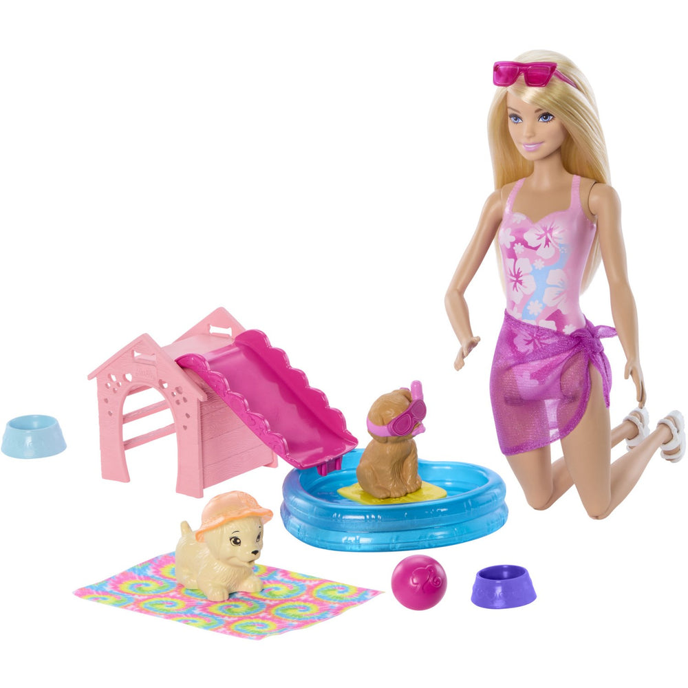 Køb Barbie® Hvalpe Pool Party Aloha Blond