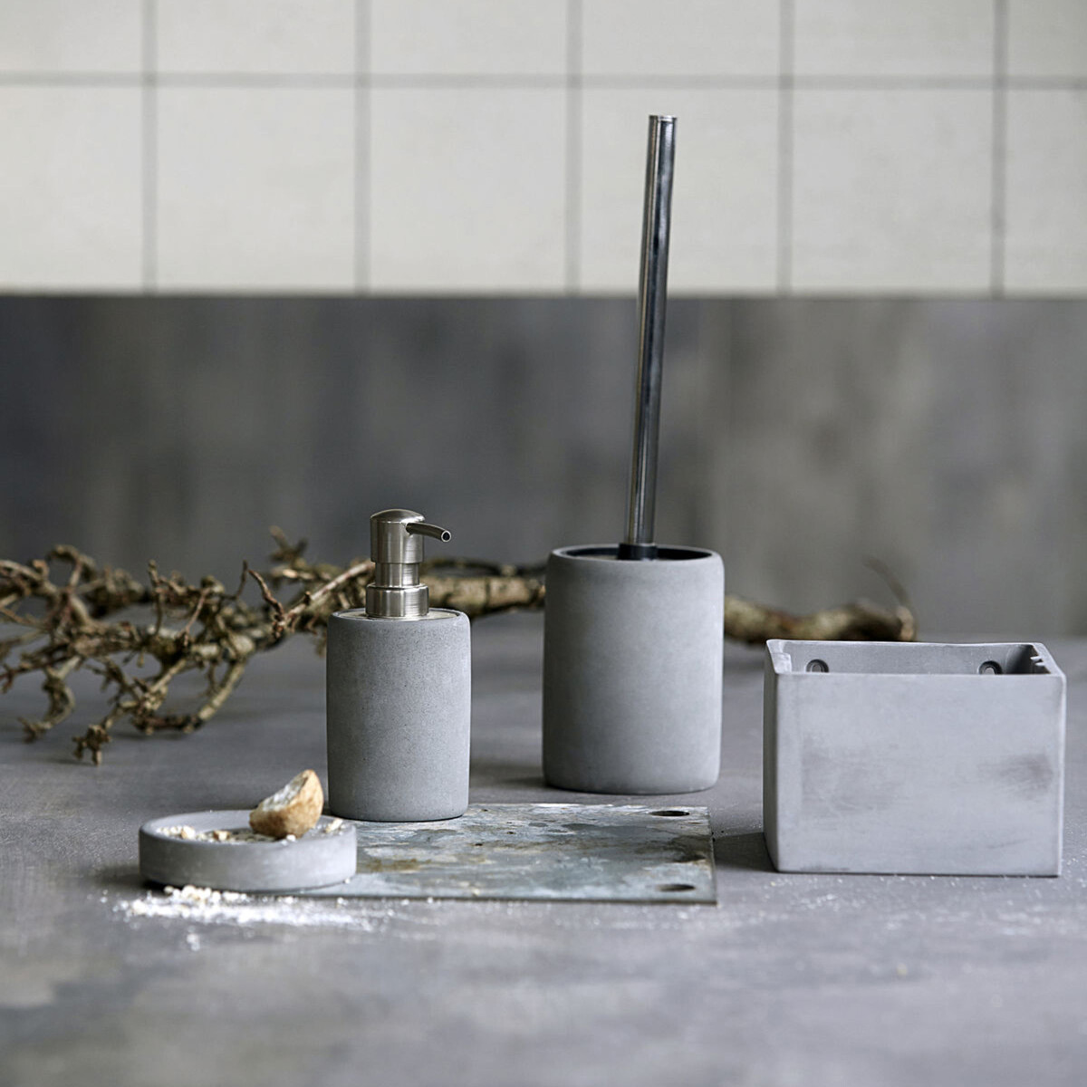 House Doctor - Toiletbørste - Cement - Grå