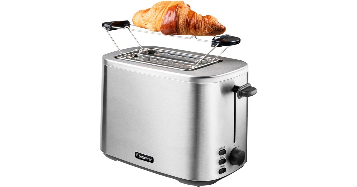 BestronATO800STE Broodrooster  (Geborsteld rvs/zwart)