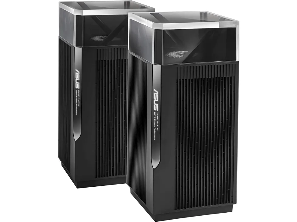 ASUS ZenWiFi Pro XT12 - Wi-Fi-system - (2 routere) - op til 6000 sq.ft - mesh 1GbE, 2.5GbE - Wi-Fi 6 - Tri-Band