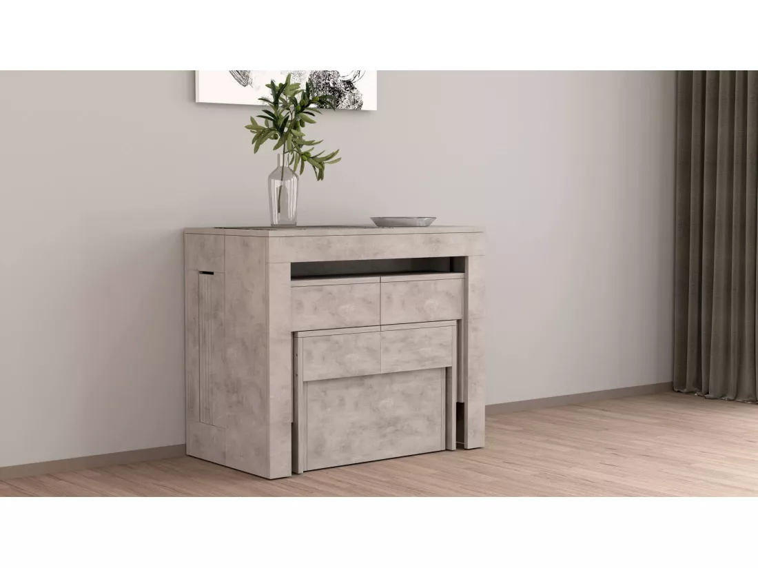 Banc Dcolasuon, Lot de 2 Sièges pour table à manger, Bancs extensibles, 290x25h45 cm, Gris