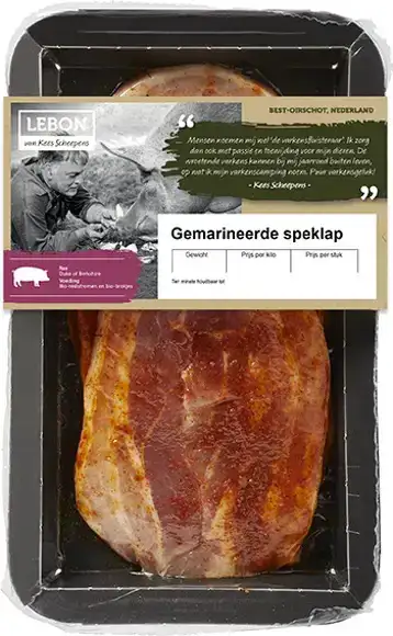 Gemarineerde speklappen