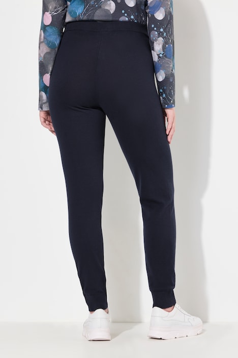 Strick-Leggings, Rippsaum, ohne Seitennaht, Biobaumwolle