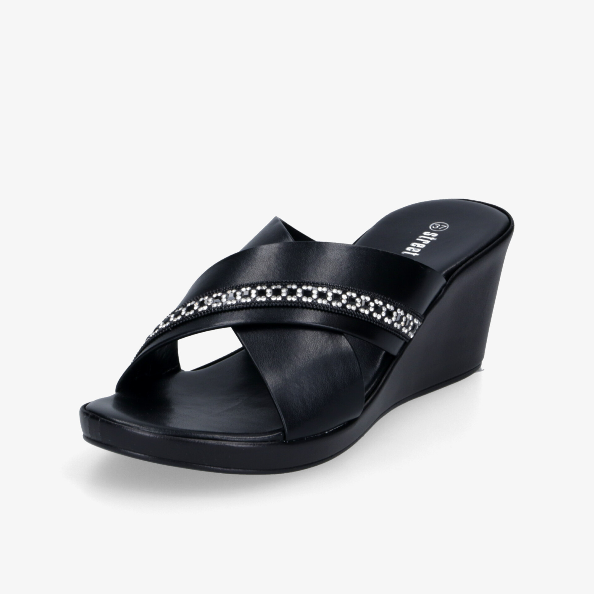 street shoes Damen Keilsandalen schwarz