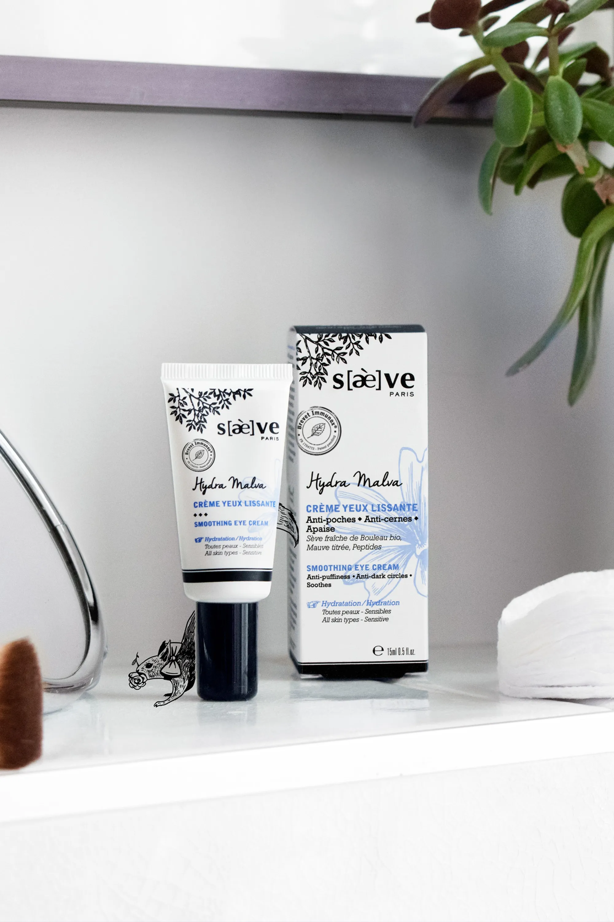 Saeve Crème yeux lissante Hydra Malva-15 ml