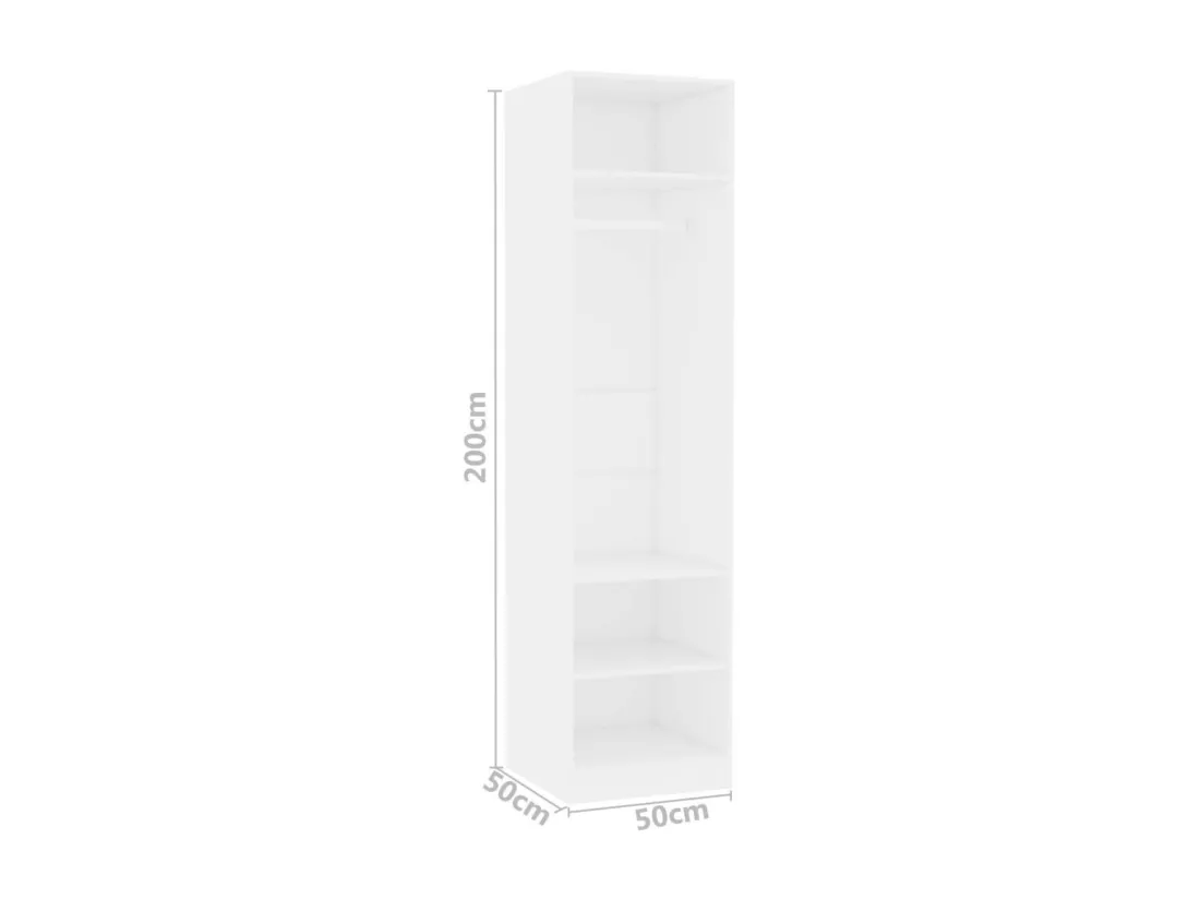 Garde-robe Blanc 50 x 50x200