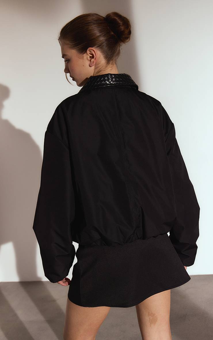 Noir Jupe-short Tissée À Taille Nouée