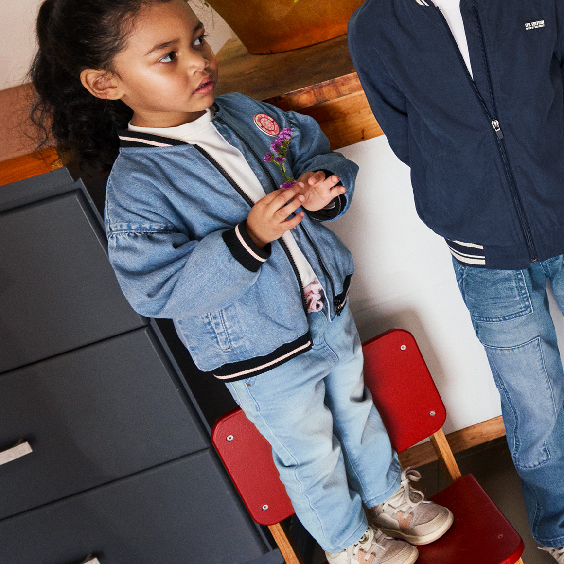 Topomini Baby Jeans mit Elastikbund hellblau