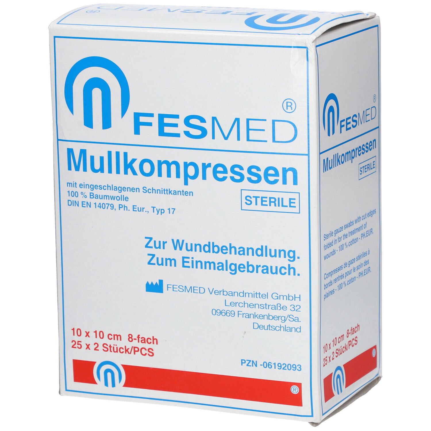 FESMED Mullkompressen 10 x 10 cm 8fach steril
