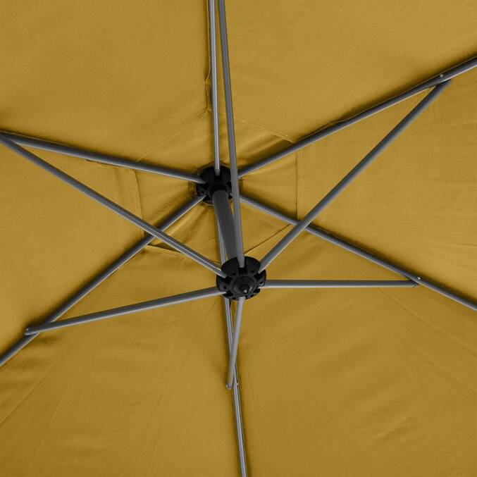 Parasol déporté rond MANOA Jaune moutarde