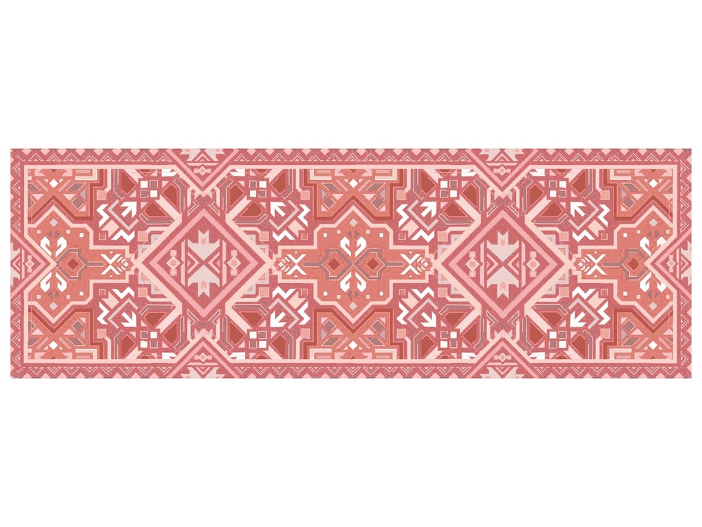 Paillasson boho kilim rouge - 50x150 cm