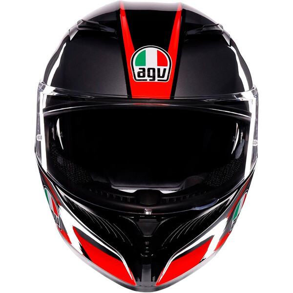 AGV - Casque K3 Striga Noir / Gris / Rouge