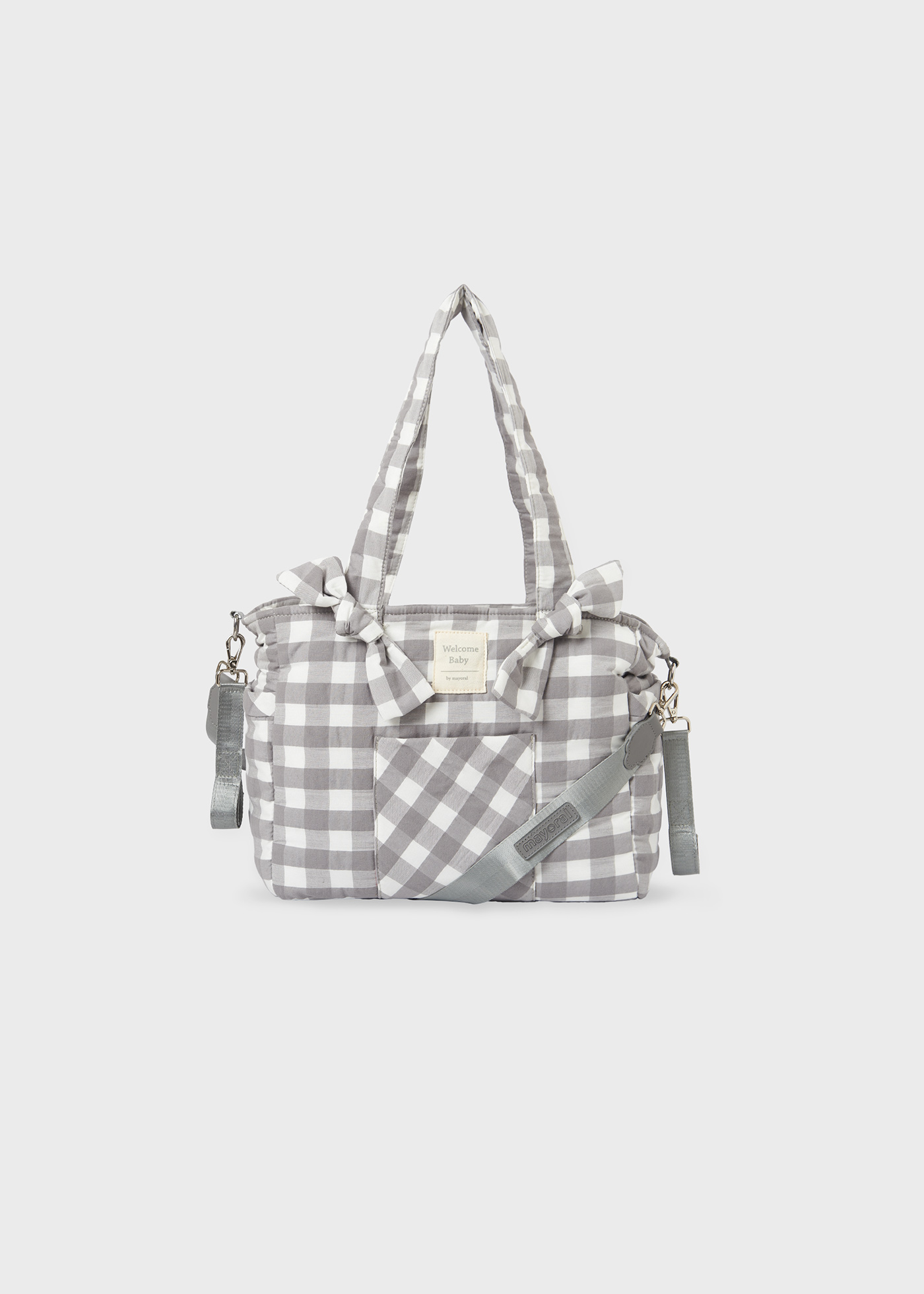 bolsa de bebê xadrez vichy