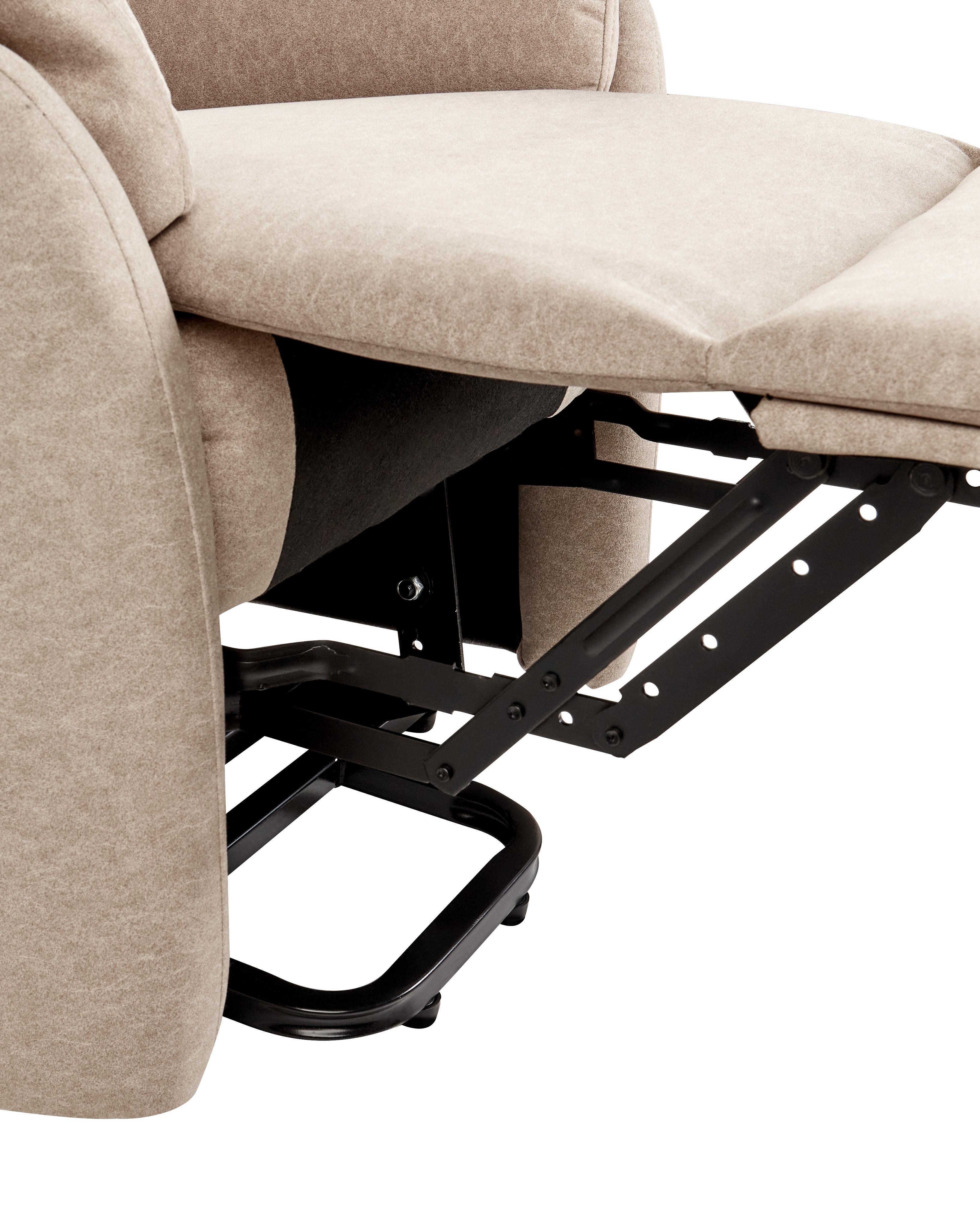 Elektrische relaxfauteuil ELEGY inclusief voetensteun Stof Taupe