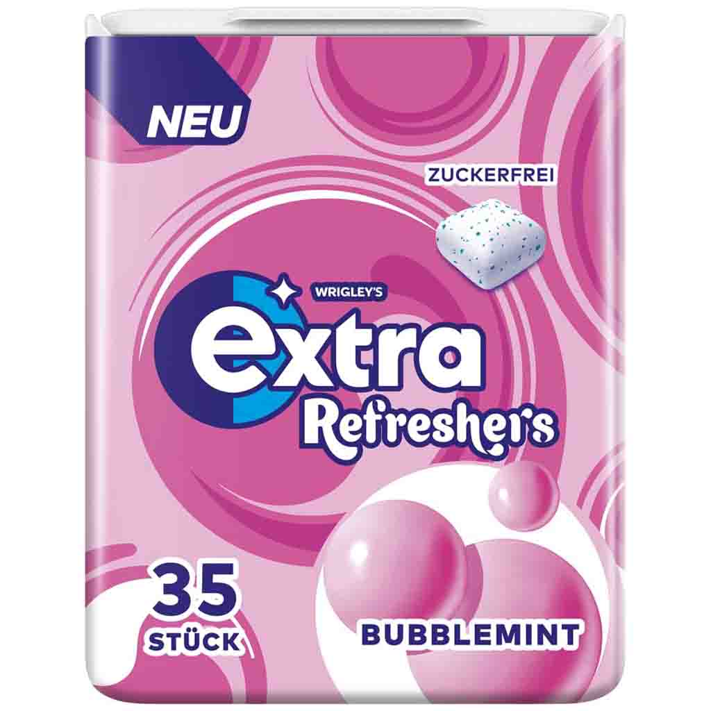 Wrigleys Extra Refreshers Bubblemint 35er zuckerfrei 6x78g=468g MHD:11.4.26