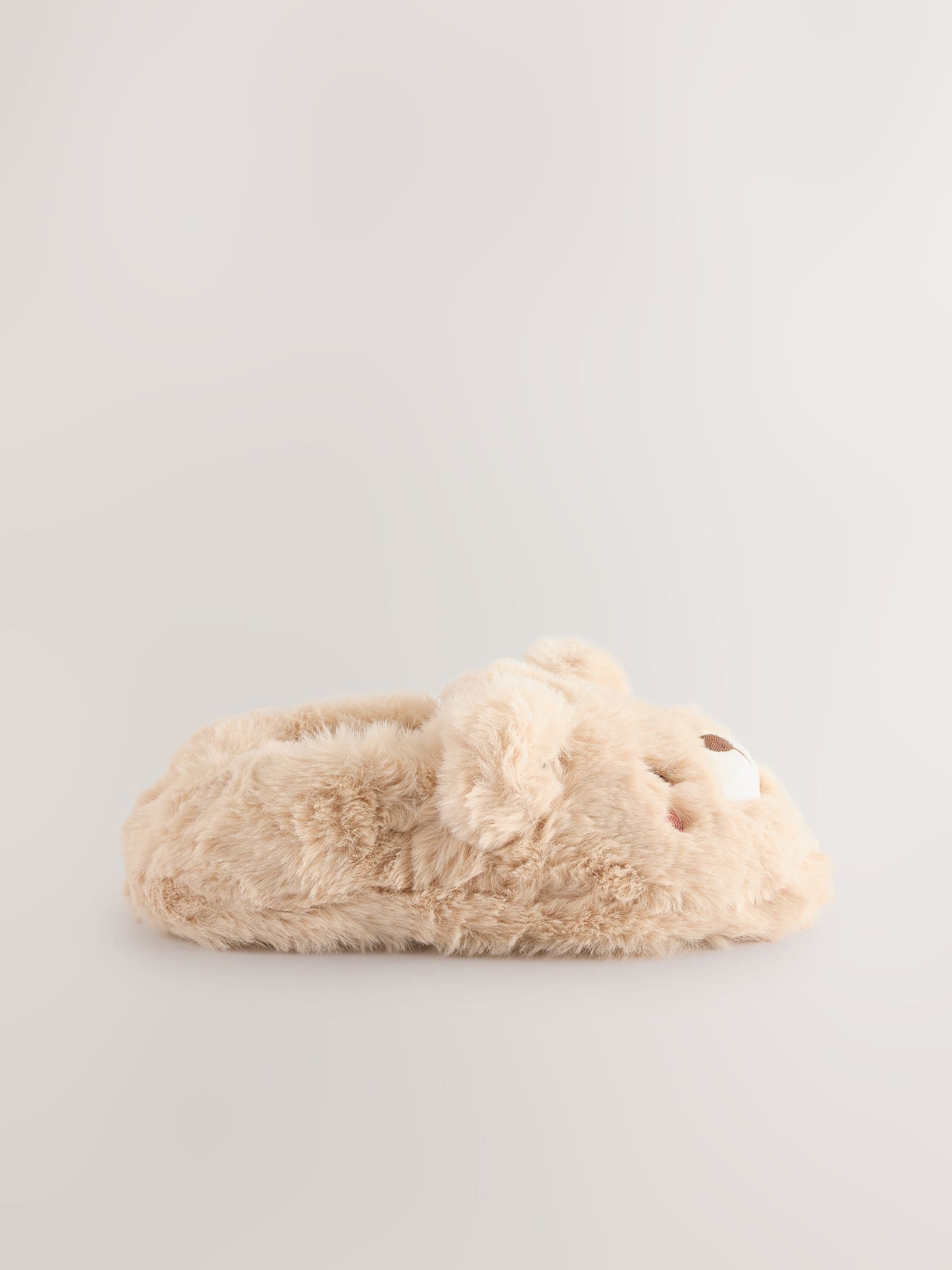 Naturel bruin met beer - Pantoffels met figuur
