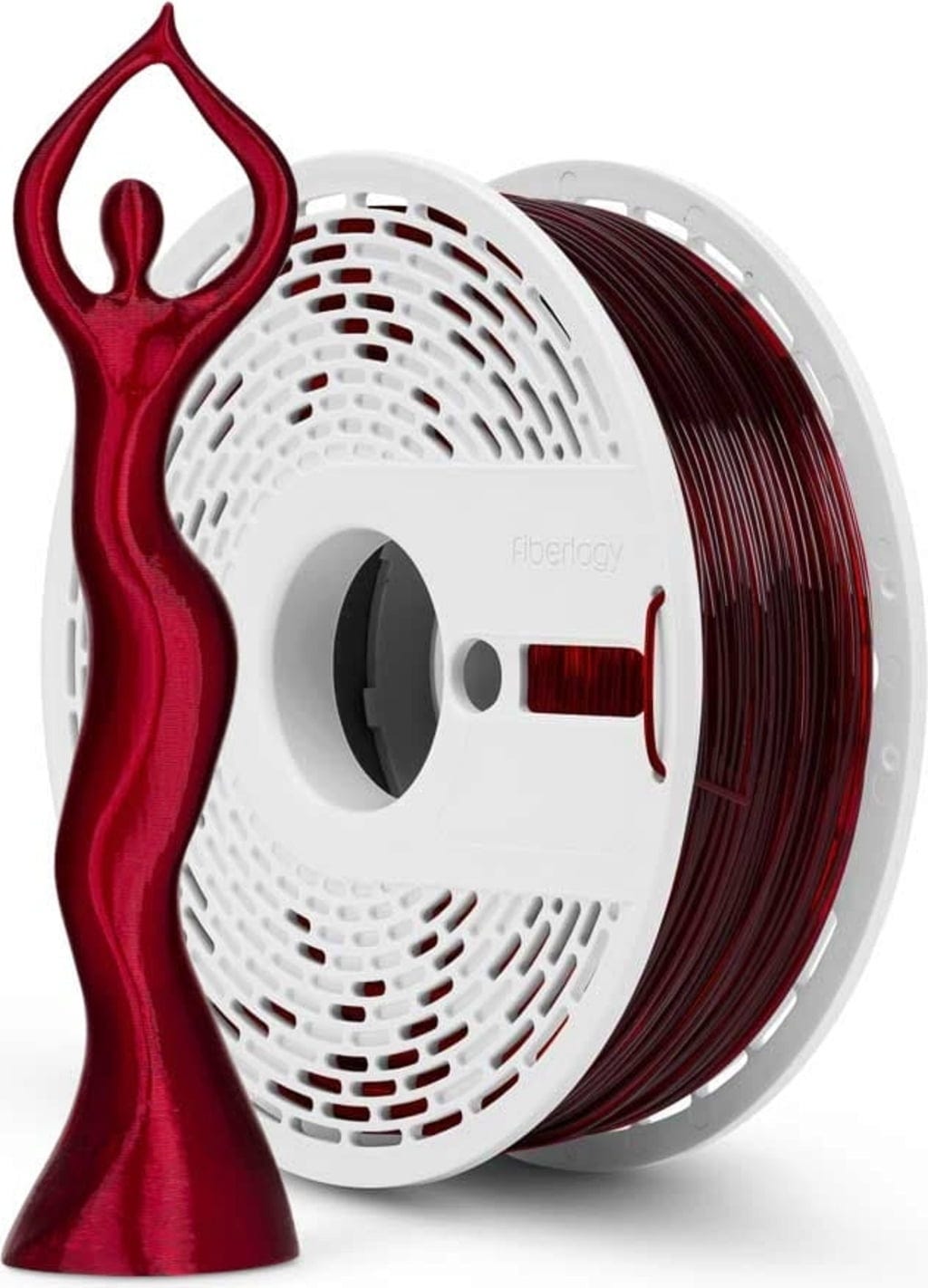 Fiberlogy  HS PLA Clear Burgundy, 1,75 mm / 850 g    Turbo Druck & kristallklare Präzision in Burgundy
