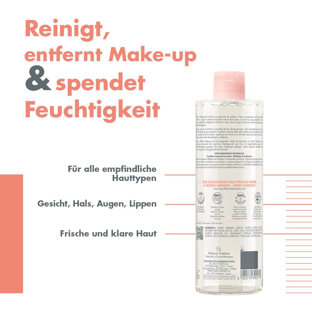 Avène Mizellenwasser - spendet Feuchtigkeit und beruhigt Gesicht und Augen