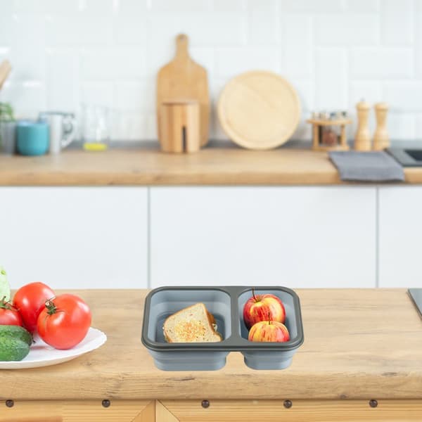 Sammenleggbar matboks med 2 rom