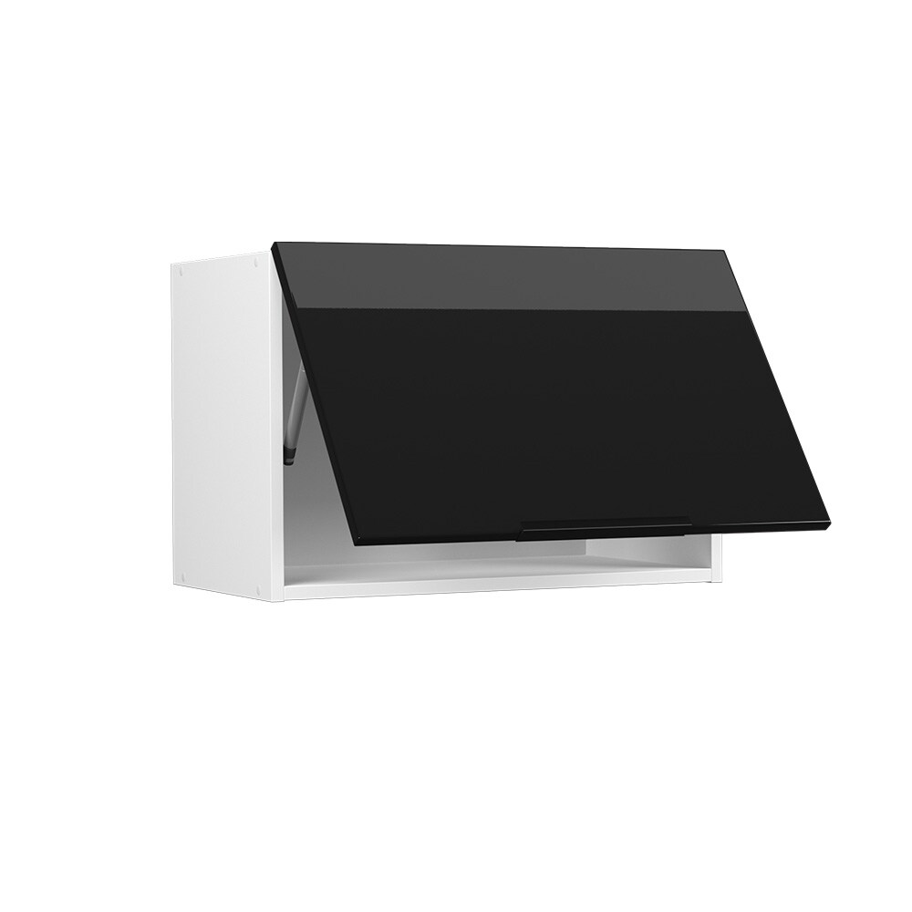 Vicco Hängeschrank Küchenschrank Küchenmöbel Fame-Line Weiß Schwarz 60 cm flach modern Hochglanz