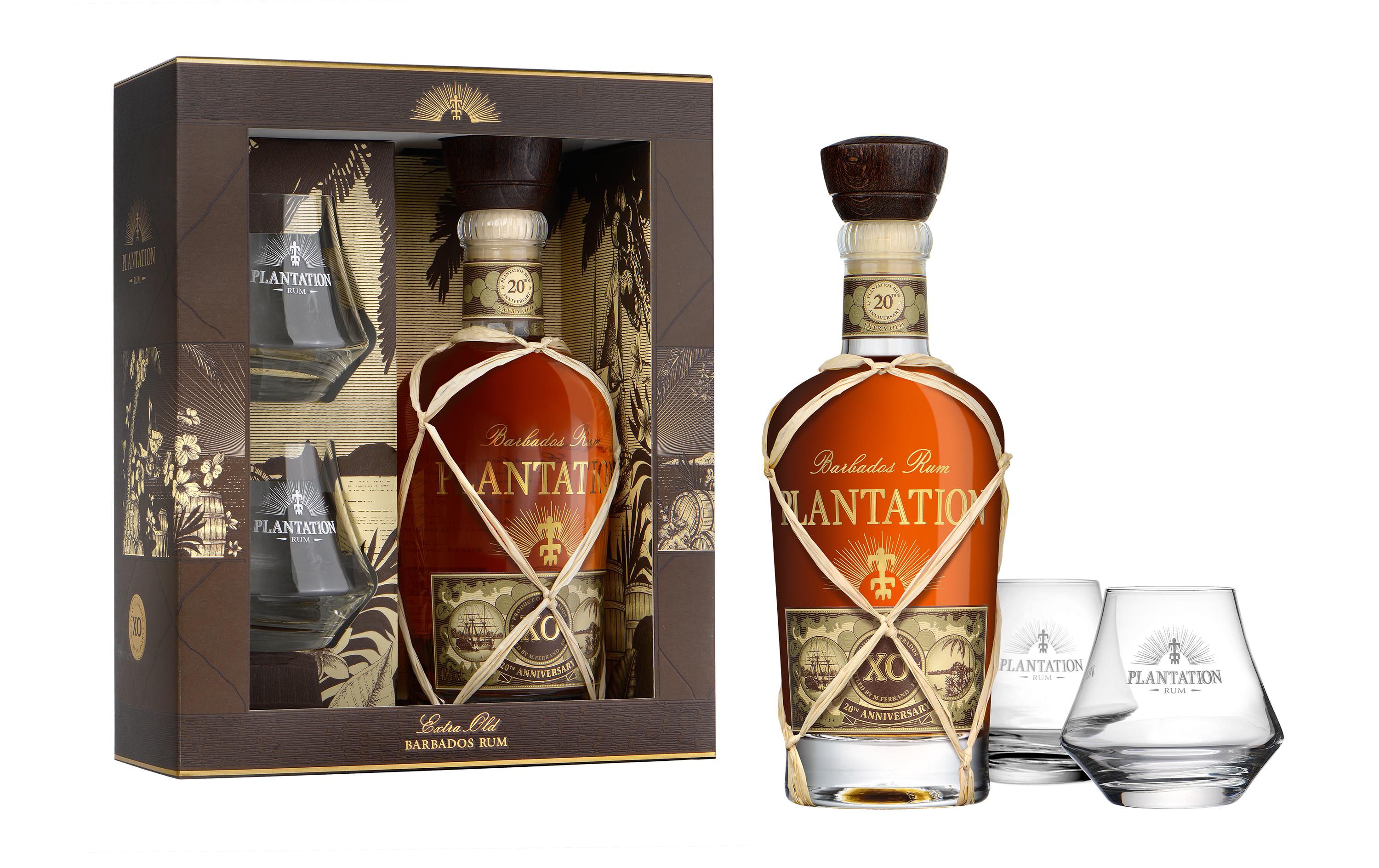 Geschenkset Rum XO 20th Anniversary 0.7 l & 2 GläserGeschenkbox mit Rum aus Barbados