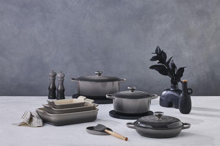 Le Creuset Heritage Rekt Fad 37/32cm Flint Flint