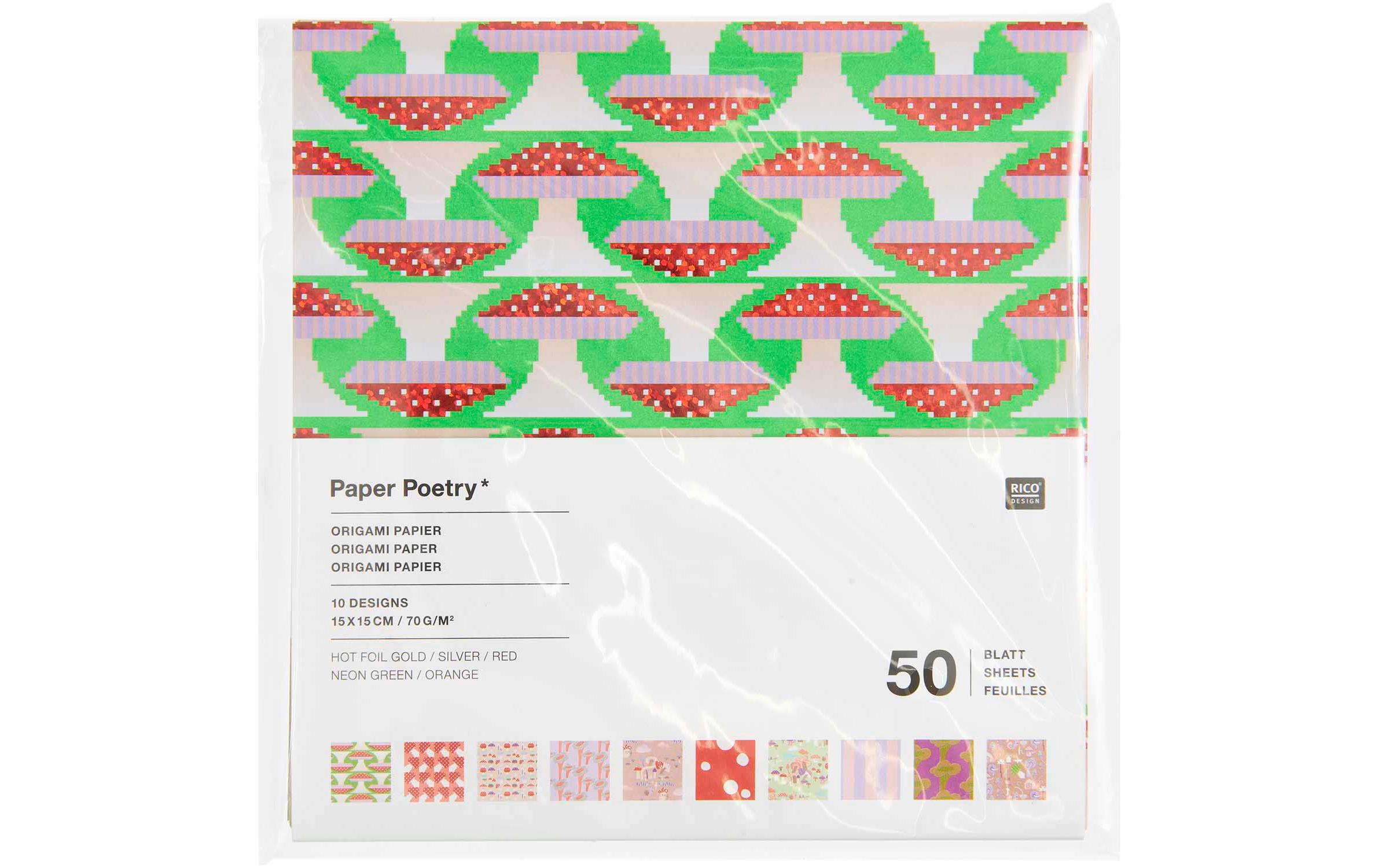 Bastelpapier Bastelblock Origami 50 Blatt, 15 x 15 cmOrigami Set