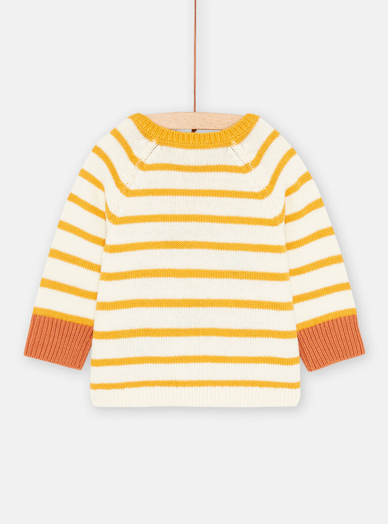 Pull jaune à imprimé fantaisie