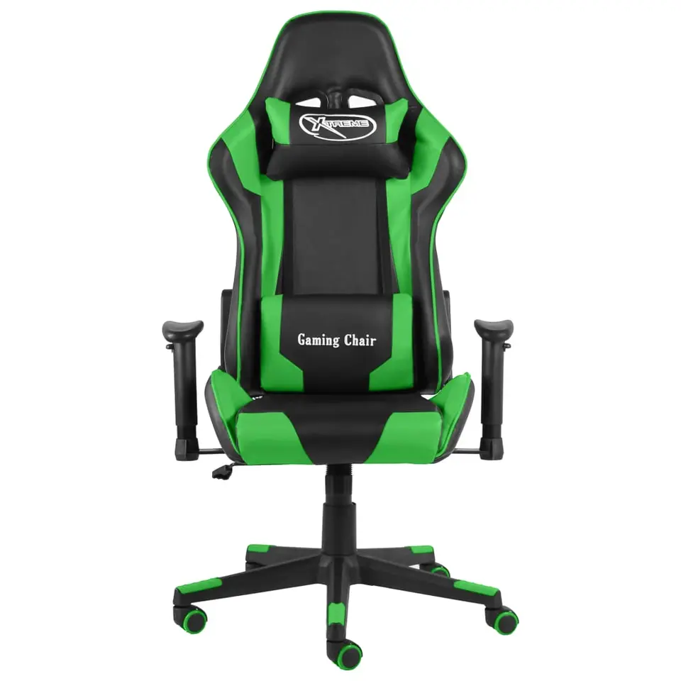 vidaXL - Gamingstoel - Groen - PVC