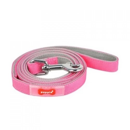 Coleira para cães Puppia Collection Hermes rosa e cinza pérola