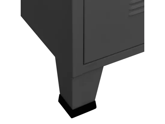 Garde-robe industrielle Anthracite 90x50x180 cm Métal