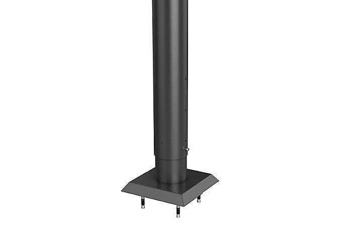 Poteau à chevillage pour panneau acier droit Biohort gris h.135 cm