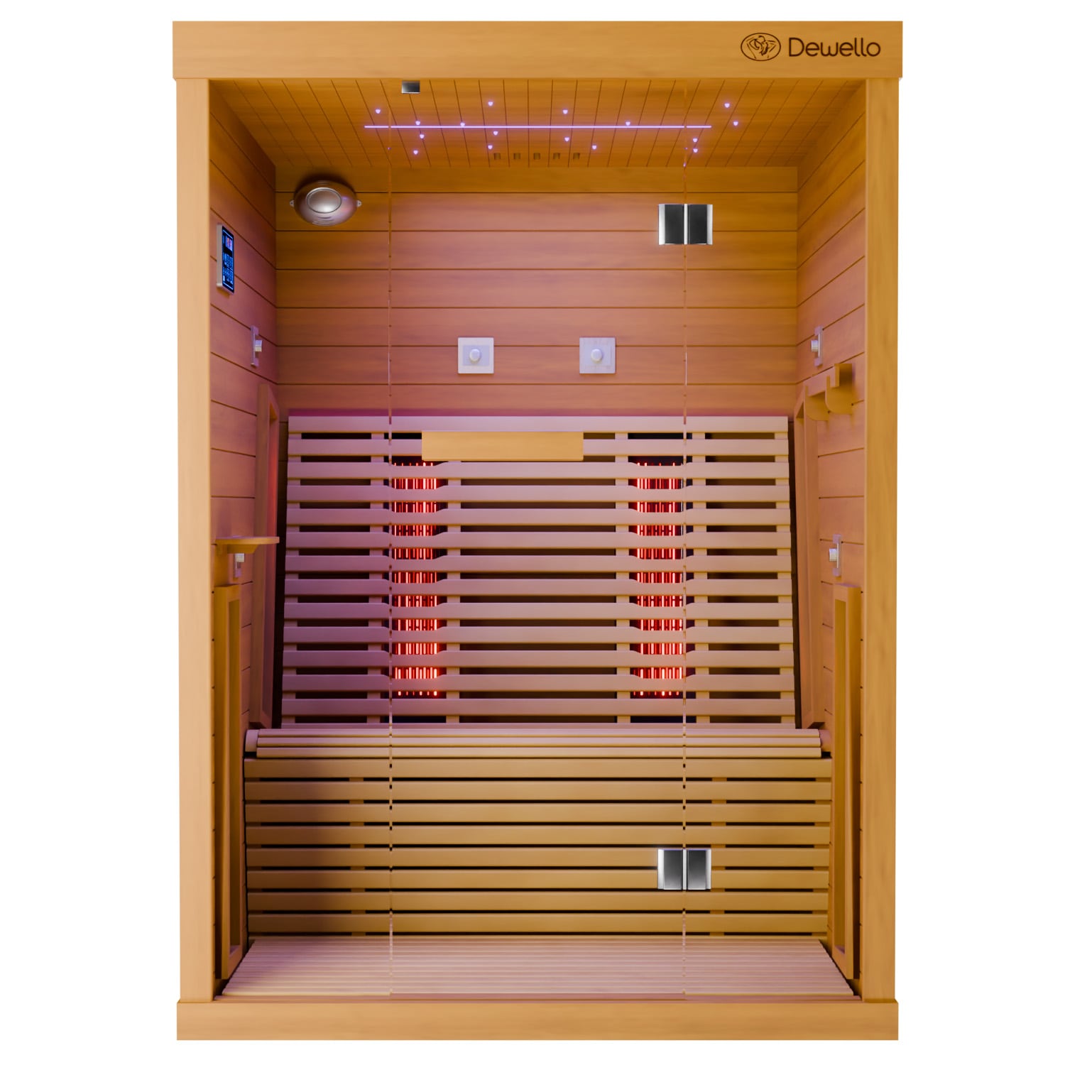 Dewello Infrarotkabine Palermo 135x120 für 1-2 Personen