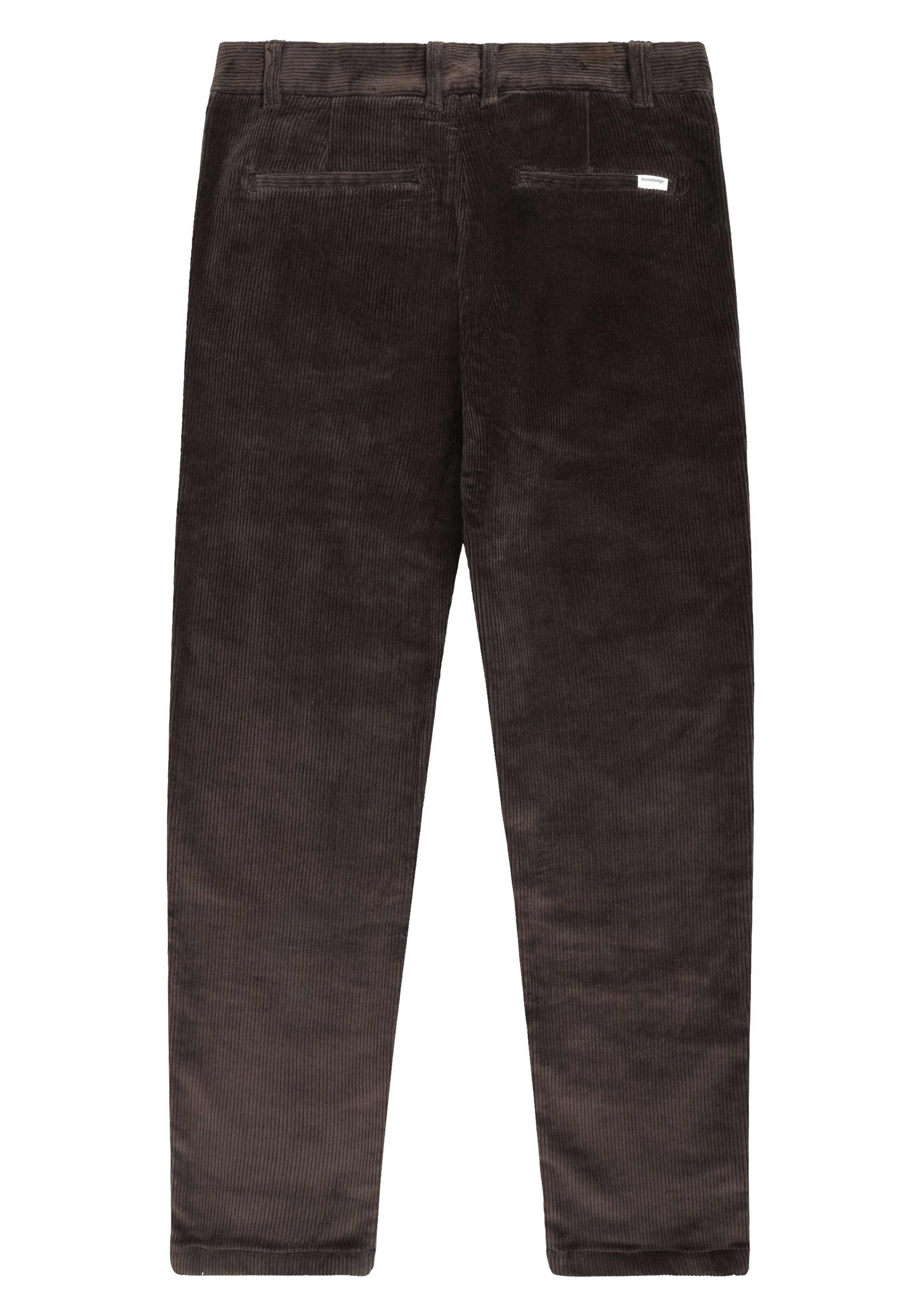 Knowledge Cotton Apparel Cord-Hose Chuck 8 Wales Corduroy Chino Pants Chocolate Torte