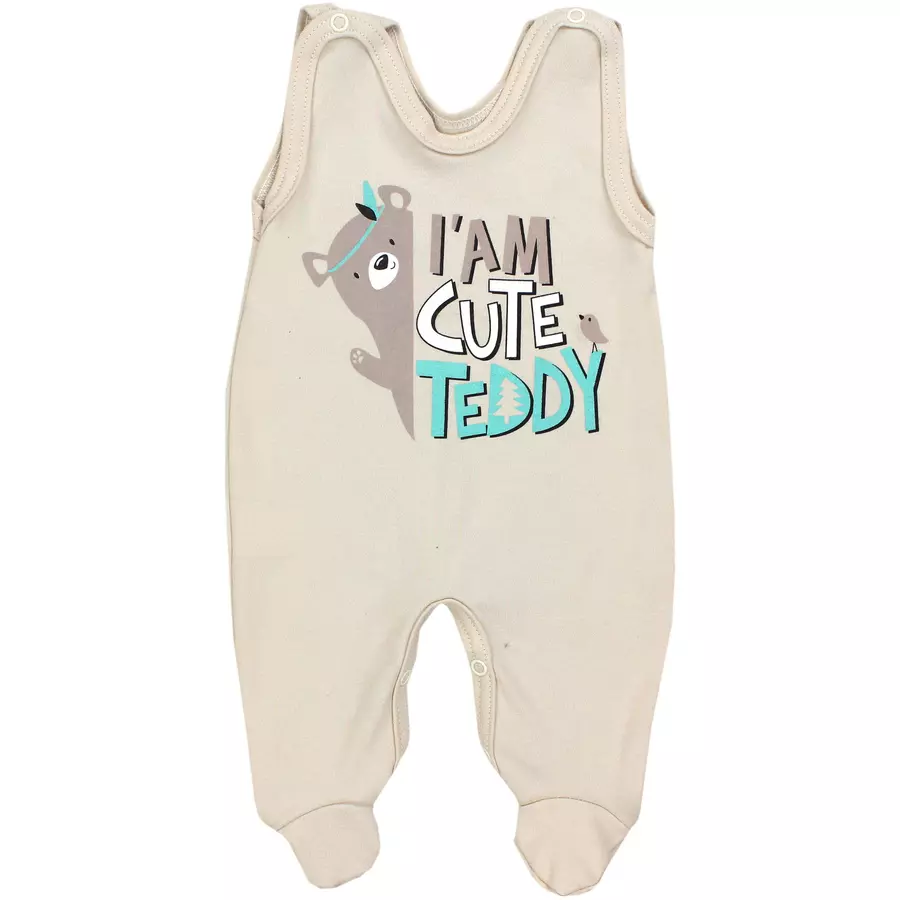 TupTam Baby Strampler mit Aufdruck Spruch 5er Pack graugrün