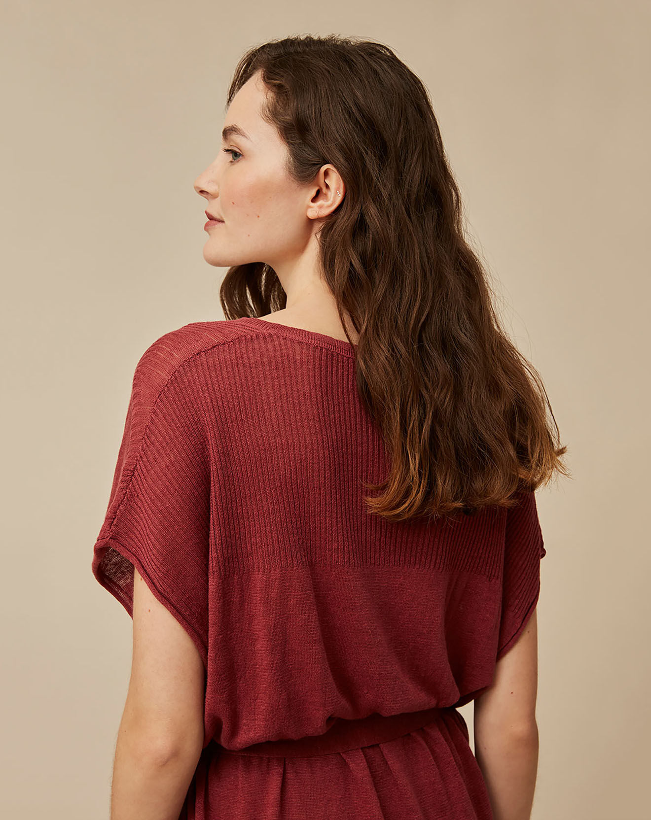Harris Wilson Robe 100% Lin Therese terracotta