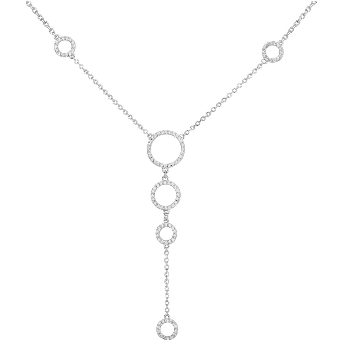 Collier en Argent avec oxyde de zirconium blanc