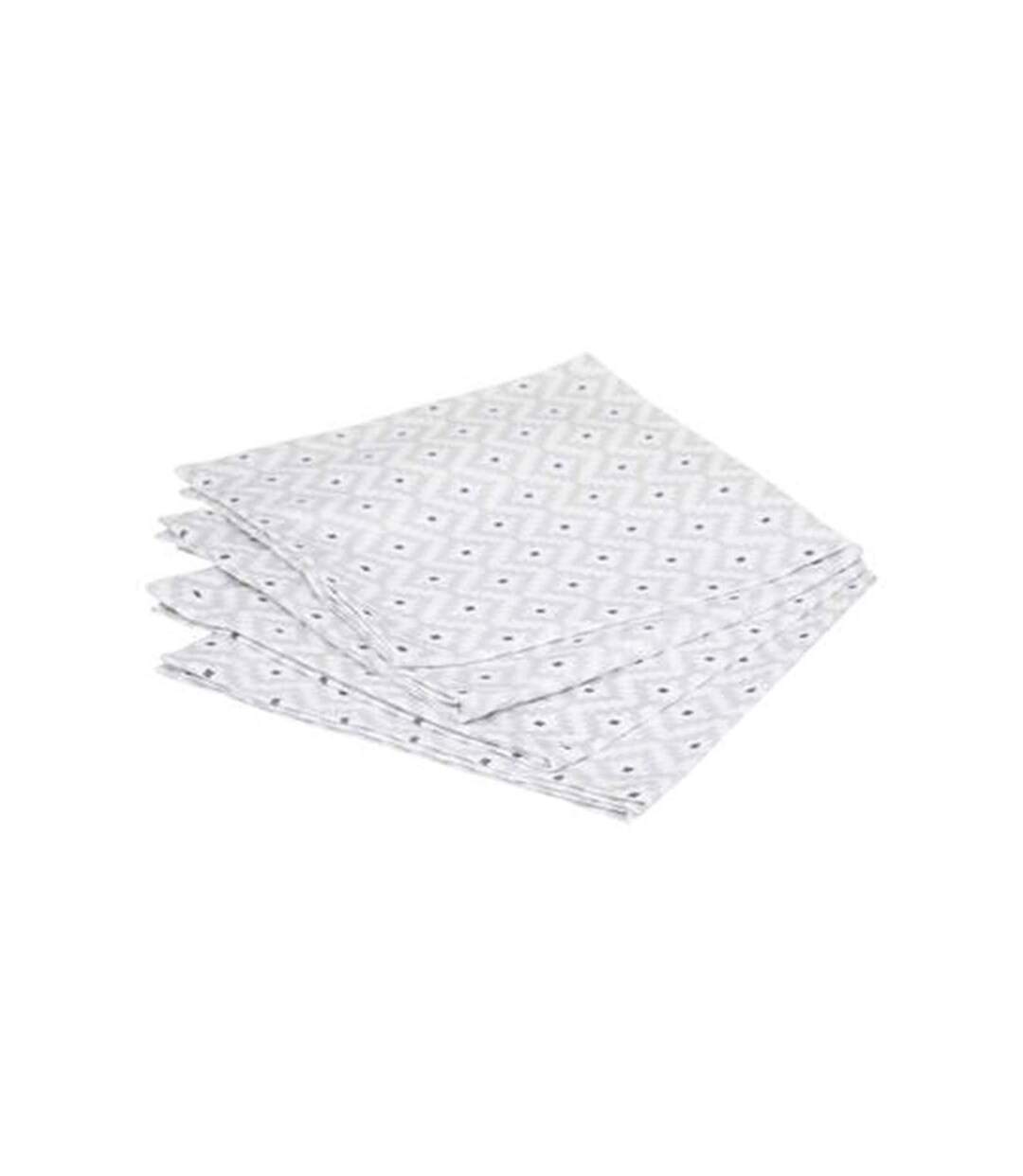 Lot de 4 Serviettes de Table Etnik 40x40cm Gris