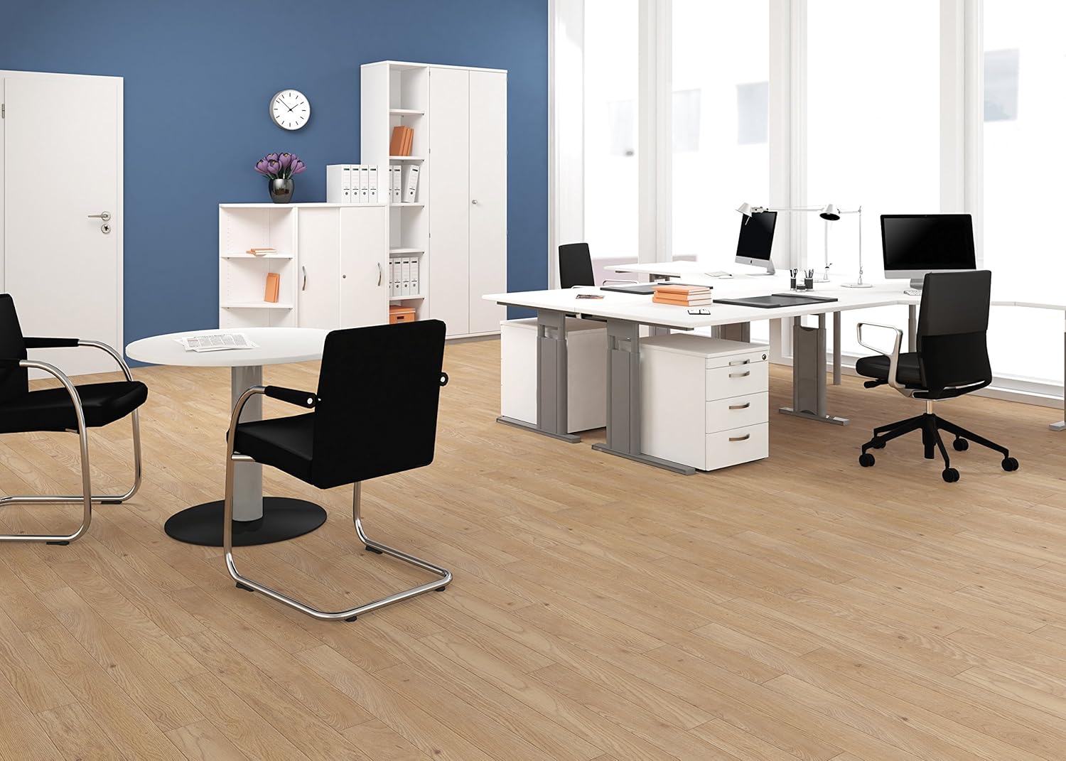 Gera Möbel Schranksystem Flex Schiebetürenschrank, Holzdekor, weiß/weiß, 80 x 42.5 x 79.8 cm