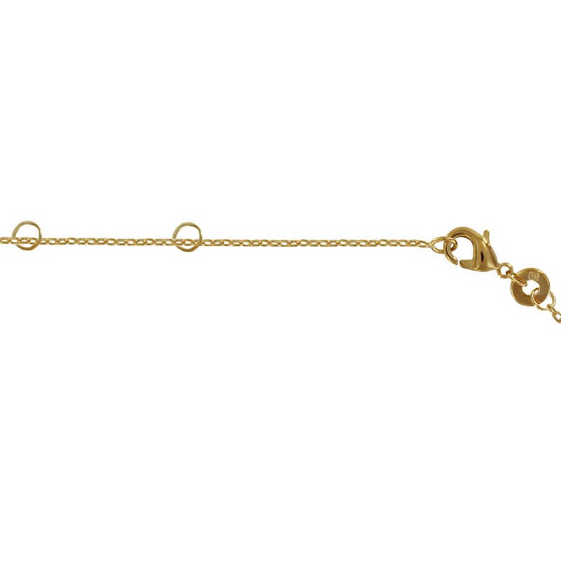 Collier Plaqué Or Rond de Nacre Ivoire