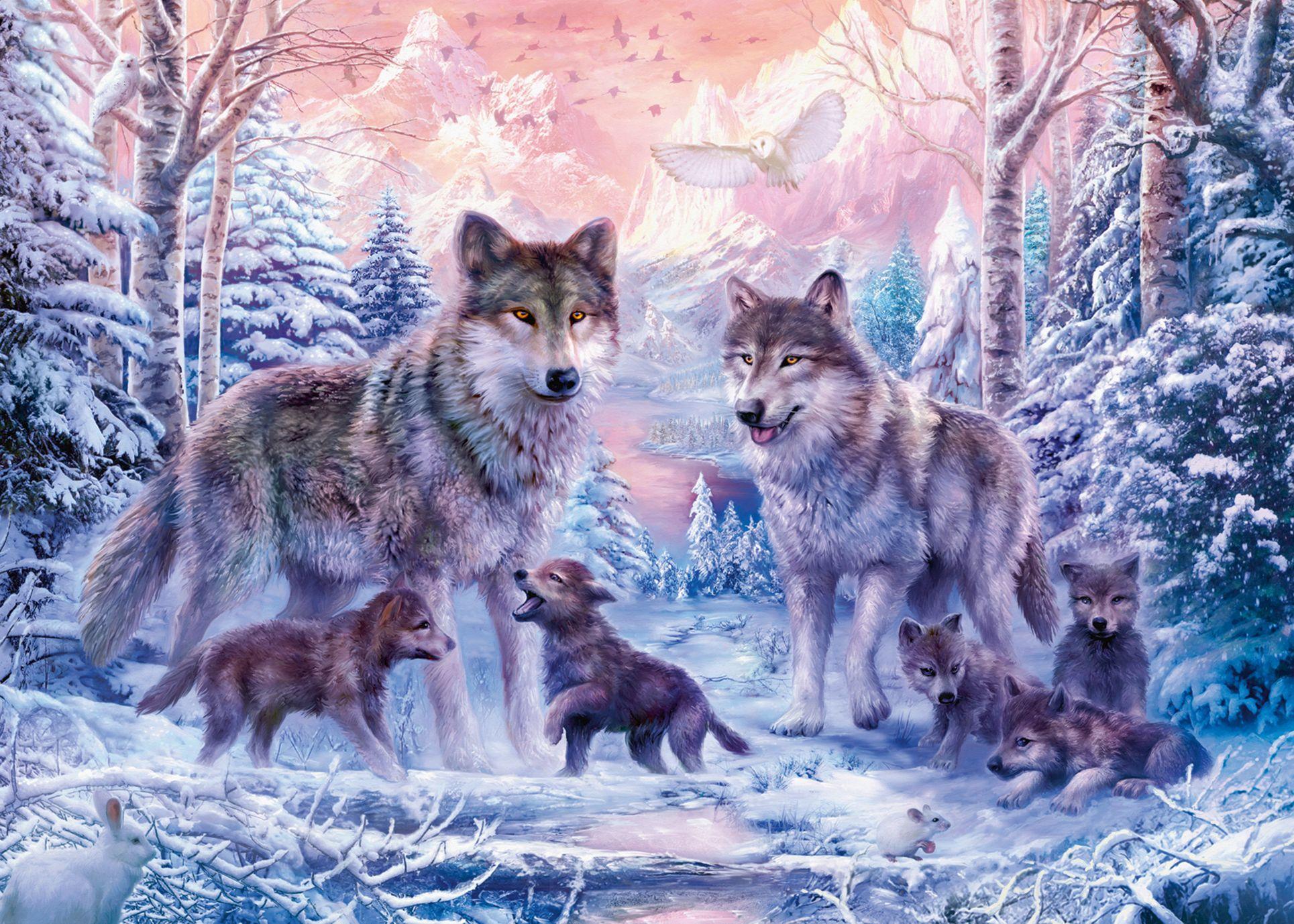 Arktische Wölfe (Puzzle)