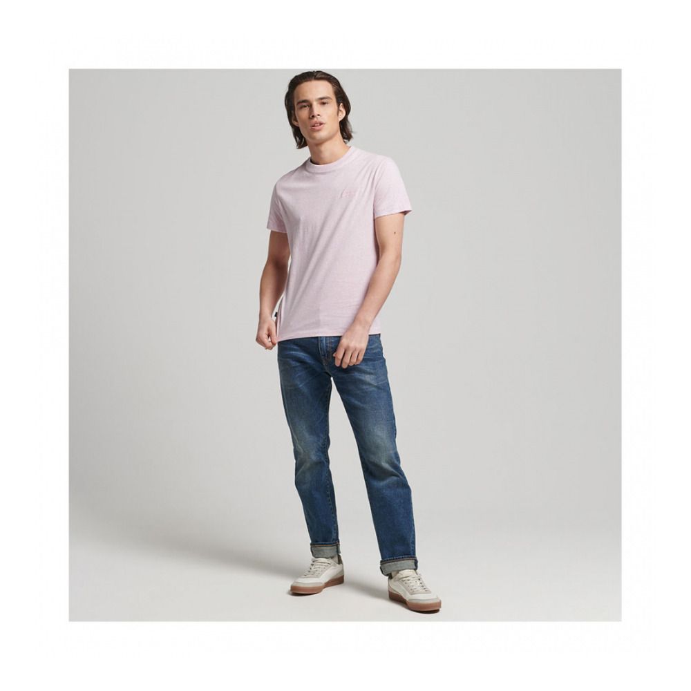 Superdry VINTAGE LOGO EMBROIDERED - Tee-shirt Homme pale pink marl