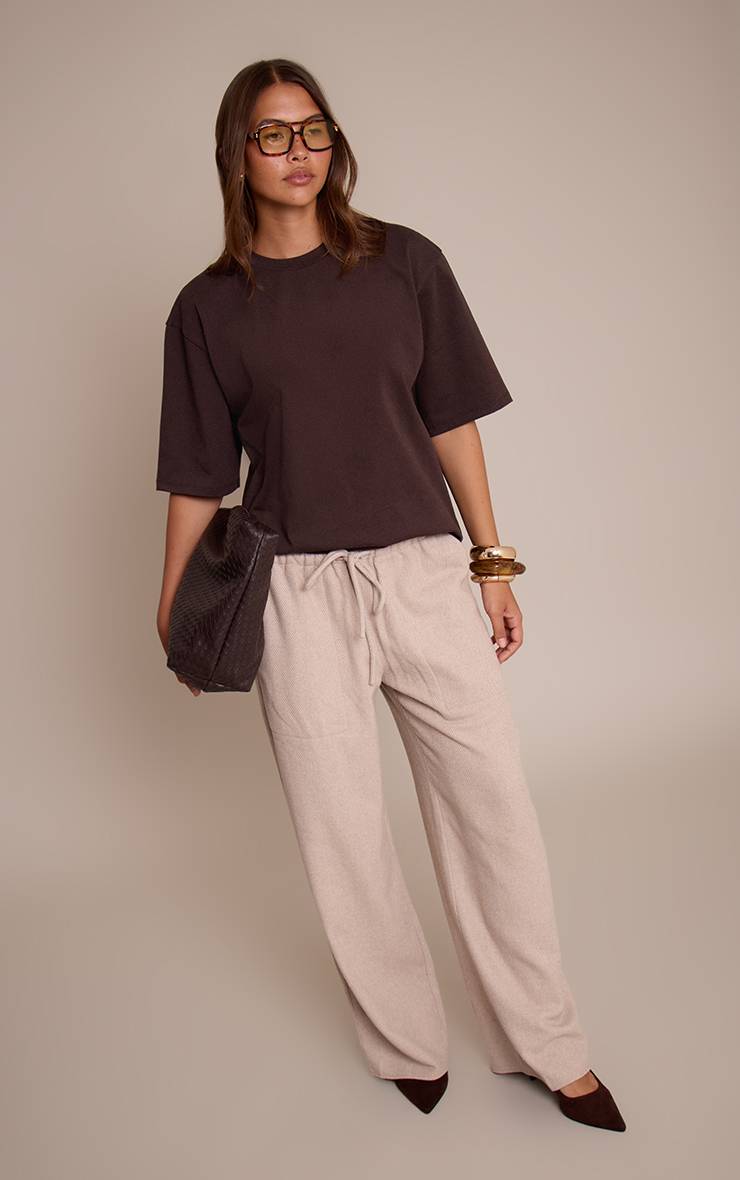 Dark Chocolate T-shirt Oversize Coupe Boxy