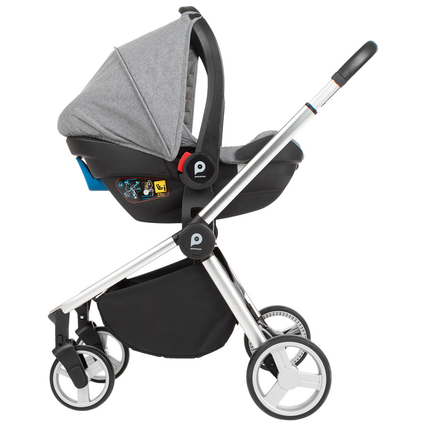 Poussette trio Tessa - Gris chiné