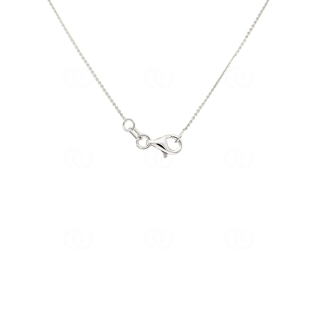 Collier 750/18 K Weissgold mit Diamanten 0.28 ct H/si & Smaragd 0.65 ct