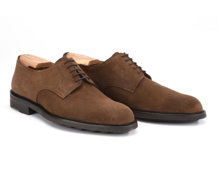 Derbies homme Velours Havane semelle gomme - DOVER GOMME CITY II