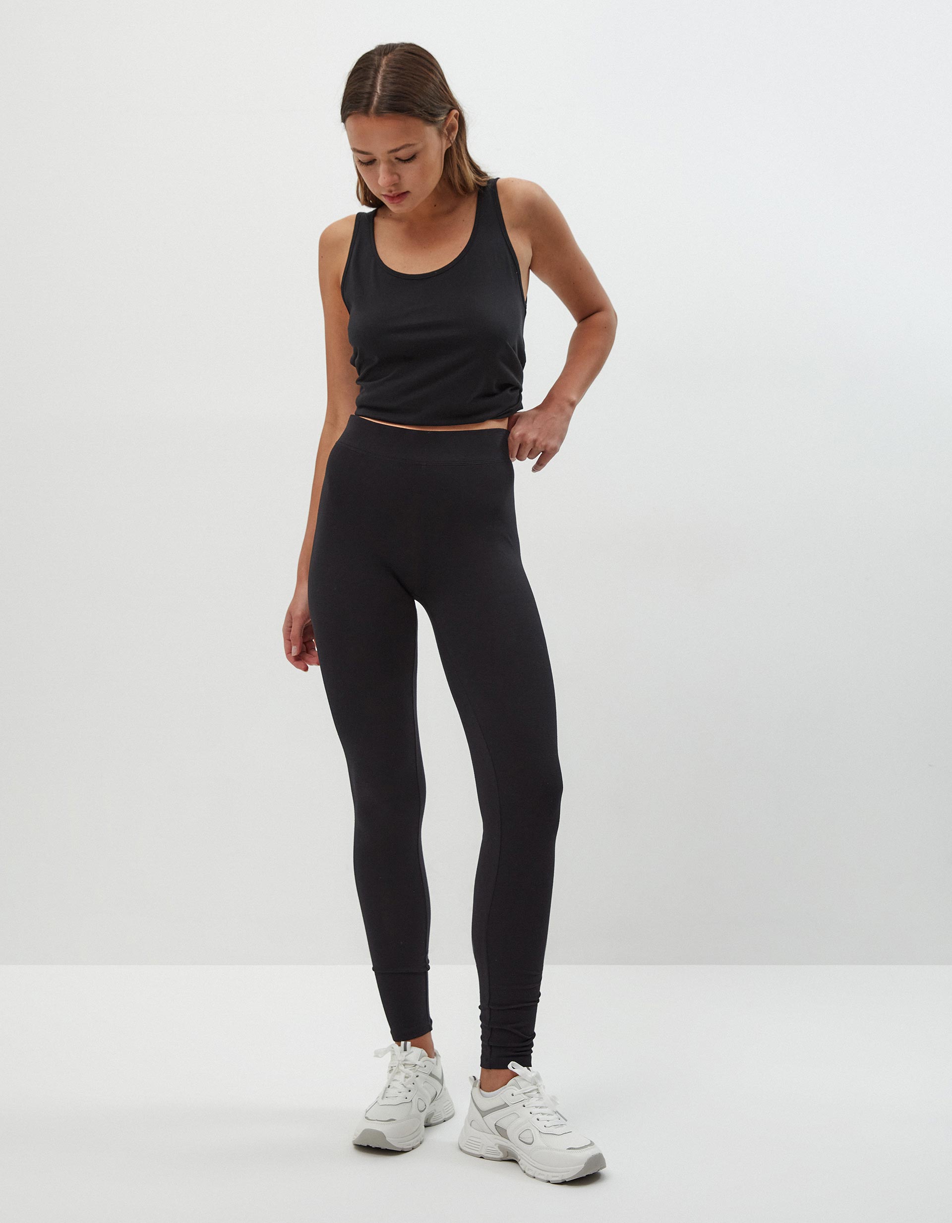 Leggings Básicos, Mulher, Preto